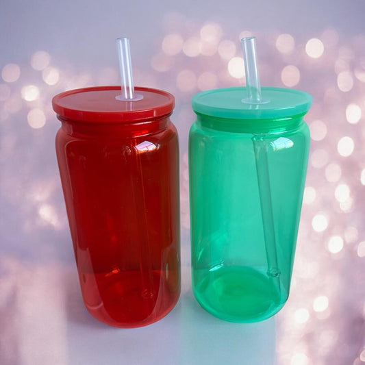 16oz Christmas Acrylic Libby Red or Green