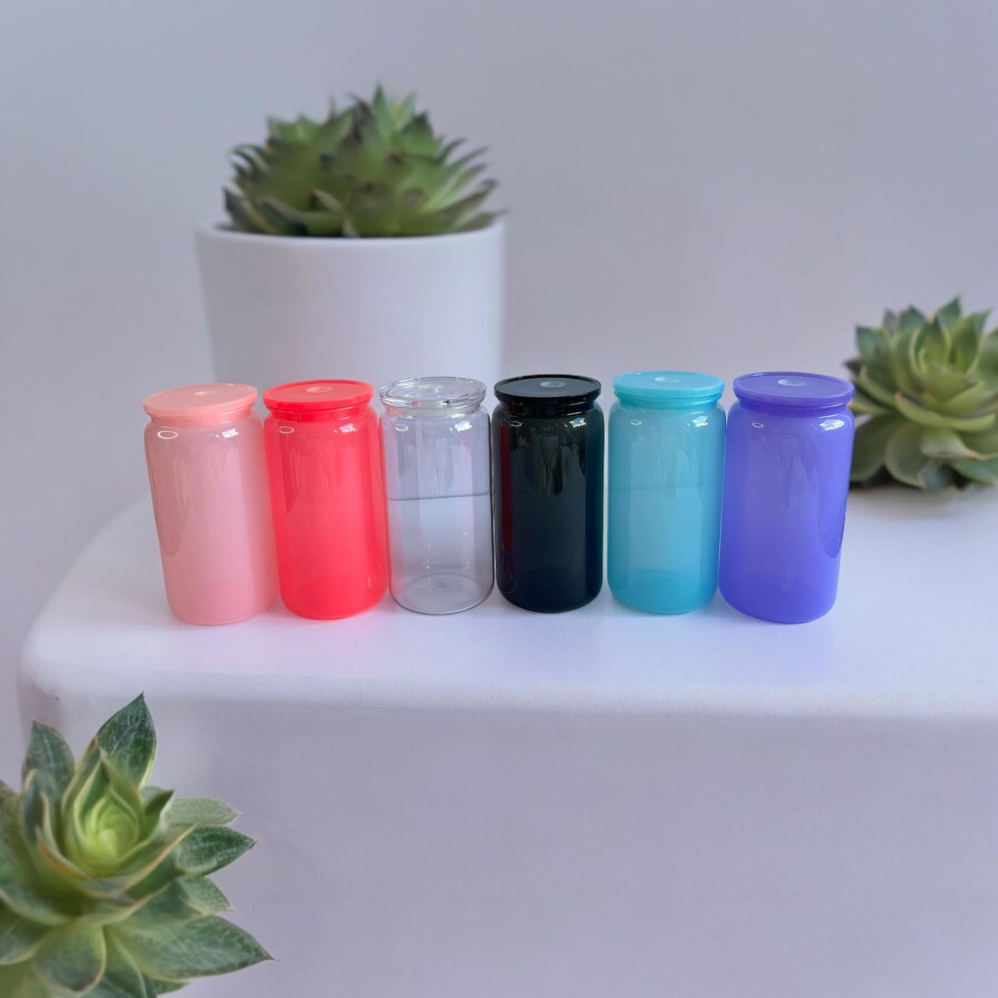 16oz Solid colour acrylic Libby cans